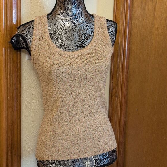 St. John knit cardigan set peach rose gold zip front size S - Picture 7 of 13